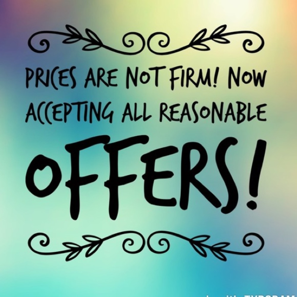 reasonable offers accepted